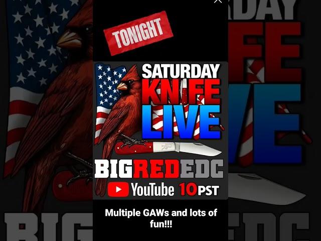 Saturday Knife Live Tonight #bigrededc #saturdayknifelive
