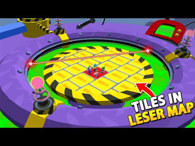 STUMBLE GUYS FUNNY MOMENTS (FUNNY FAILS & EPIC WINS) - TILES IN LASER MAP