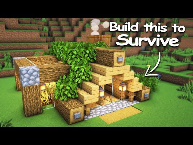 Minecraft Small Starter Survival House Tutorial 
