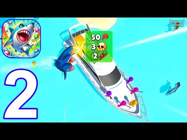 Evolving Shark - Gameplay Walkthrough Part 2 - 3 Headed Shark Evolution - Android Gameplay