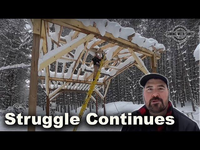 Framing in the Winter isn't For Everyone | Sawmill Shed Build Ep 23