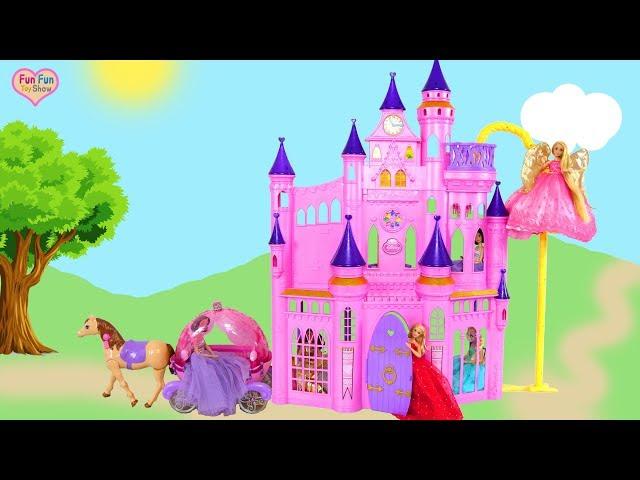 Disney Princess Ultimate Dream Castle Barbie Unboxing Review Boneka Putri Istana Princesa Castelo