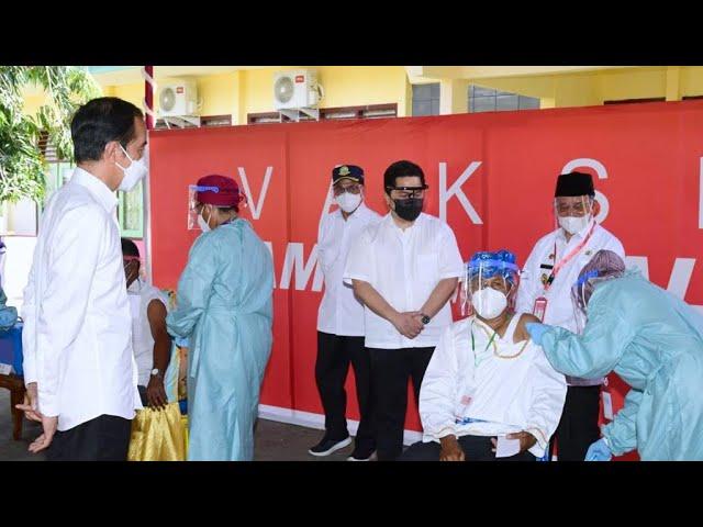 Presiden Jokowi Tinjau Vaksinasi di Halmahera Utara, 24 Maret 2021