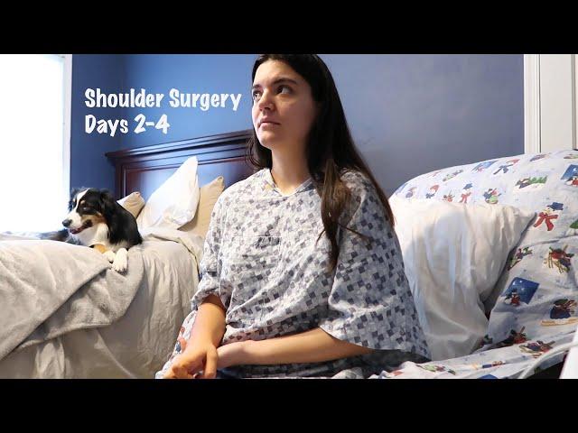 Shoulder Surgery Vlog 2 | getting out of my sling for the first time!!