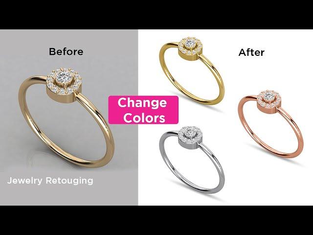 How to Jewelry retouching Change Colors in Photoshop Tutorial