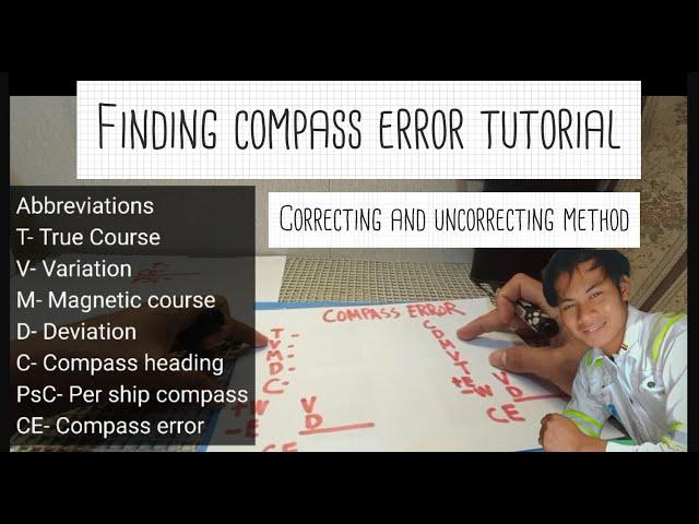 FINDING COMPASS ERROR BY CORRECTING AND UNCORRECTING METHOD|NAVIGATION|BY Francis dela cruz