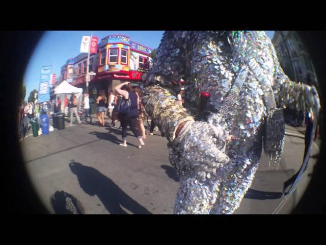 Sparkly Glitter Man @ Haight Street Faire (4K Ultra HD)