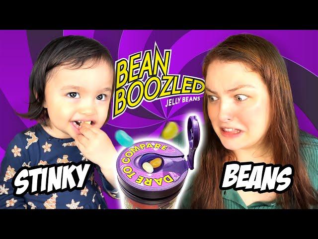 I tried the world's stinkiest candy, Bean Boozled challenge 混血宝宝尝试了世界上最臭的怪味糖果挑战！