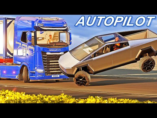 Instant Karma and Car Crashes #02 [BeamNG.Drive] + Unlocked Cybertruck Autopilot 