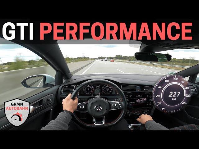 VW Golf 7 GTI Performance 245 HP | TOP SPEED Acceleration AUTOBAHN
