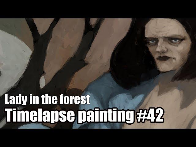 Onionface Timelapse Painting #42 - Lady in the forest