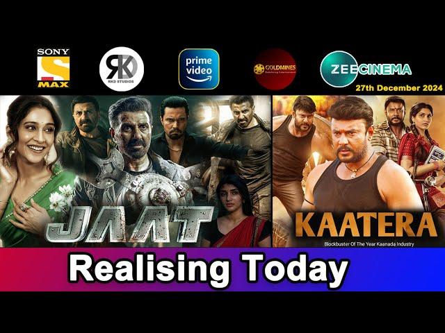 3 New South Hindi Dubbed Movies Releasing Today | Jaat Movie, Kaatera | 27th December 2024