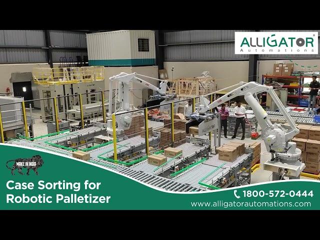 High Speed Case Sorting and Robotic Palletizing Solution