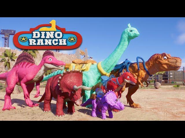 Dino Ranch Jurassic World Tour: Biscuit, Angus, Thunderfoot, Blitz, Tango and Clover