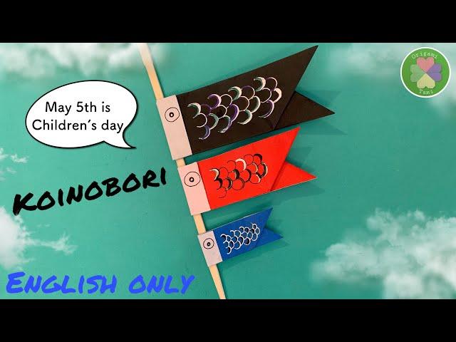 Easy Origami Koinobori Japanese Carp Streamer   Learning English While Folding Origami  #origami