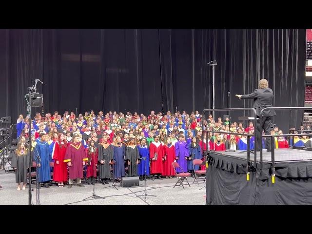 2023 ILMEA All-State Concert (choir) - Abide with Me.  William H. Monk, arr. Moses Hogan