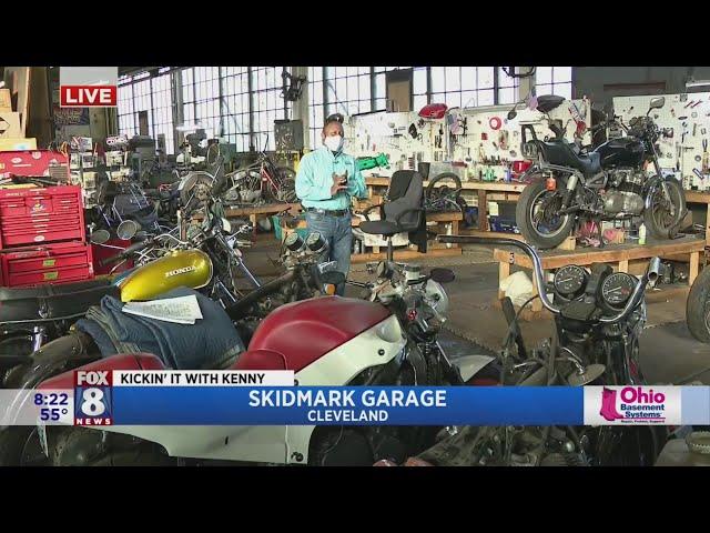 Kenny gets revved up at Skidmark Garage