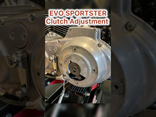Harley EVO Sportster CLUTCH ADJUSTMENT.  Simple & Quick