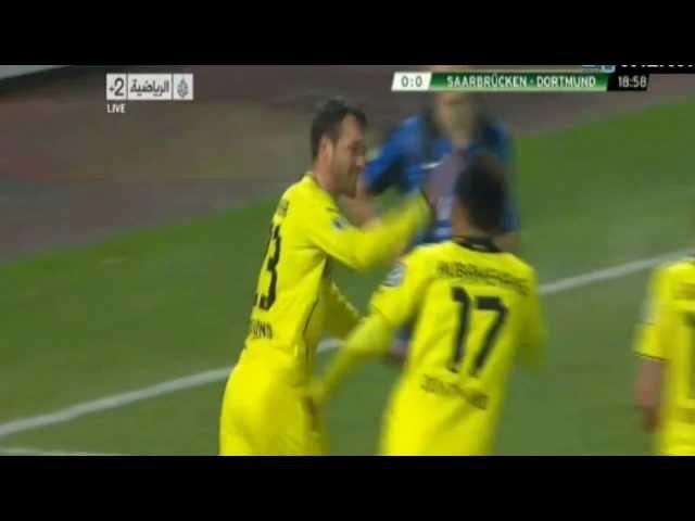 0-1 Saarbrucken - Borussia Dortmund GOAL JULIAN SCHIEBER 3/12/13 HD Саарбрюкке-Дортмунд Шибер