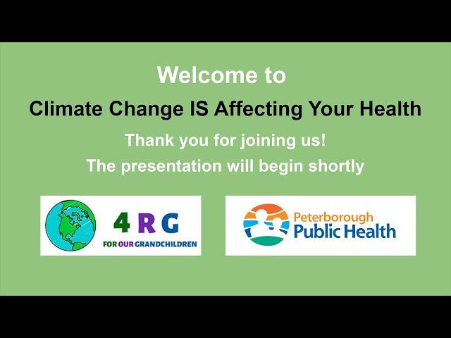 Peterborough Public Health - Climate Change is Affecting your Health