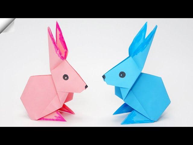 Easy origami rabbit | Easter Craft Ideas