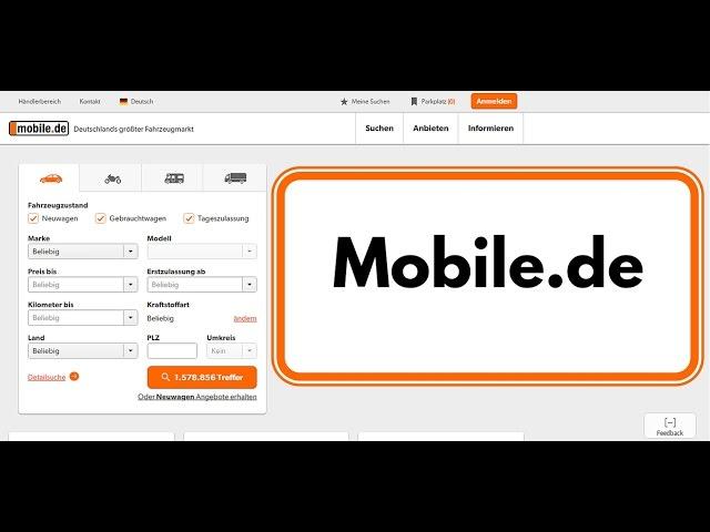 Ищем себе авто из Европы на мобиле де. Mobile de лучший посредник для покупки авто в Германии