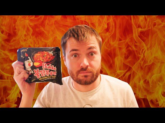 The Samyang Spicy Chicken Flavor Instant Ramen INCREDIBLY HOT Noodle Challenge | Matt's Megabites