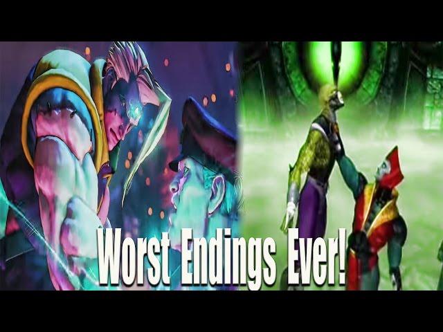 5 Of The Absolute Worst Fighting Game Ending Ever!