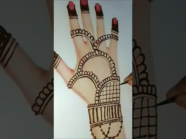 Very simple mehndi design#mehndi #hennatattoo #hennadesign #henna #shorts #shots 