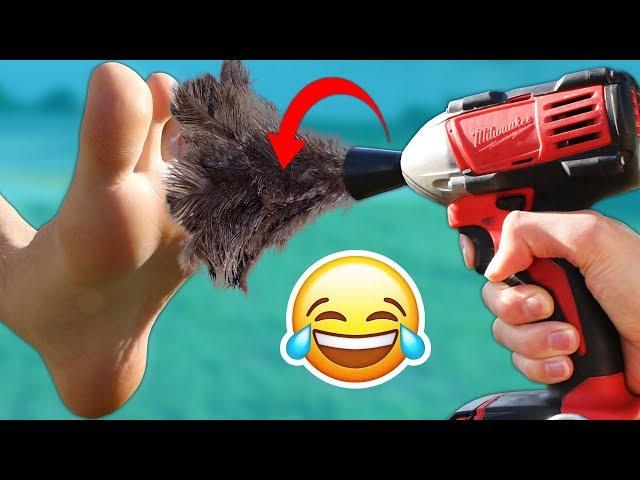 DIY Tickle Weapons!! *EXTREME TRY NOT TO LAUGH* (IMPOSSIBLE)