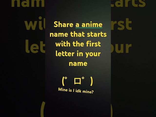 idk mine