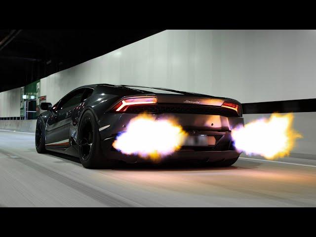 V10 Twin Turbo 1500whp Lamborghini Huracan Flame Shooter | 4K