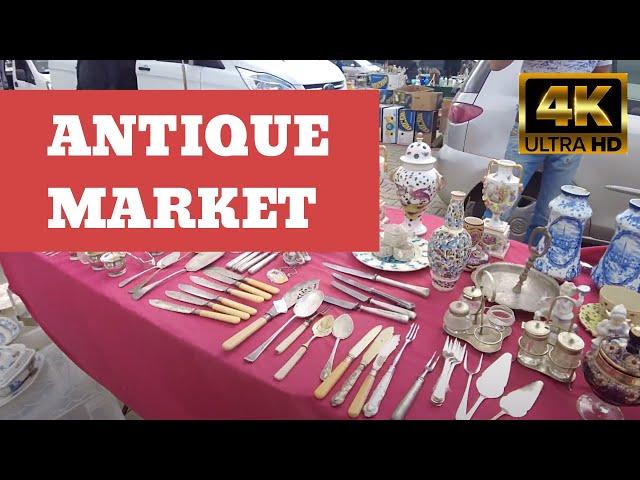 Walking in antique market, Győr (Raab) Hungary 4K UHD