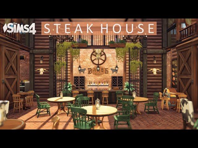 The Oak Barrel - renovated to STEAKHOUSE restaurant  (noCC) the Sims 4 | Stop Motion