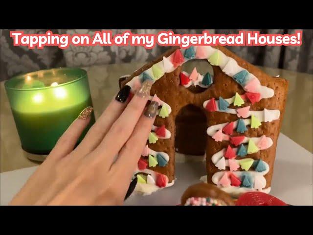 ASMR My Gingerbread Houses!! * Tapping & Scratching * No Talking * Compilation * ASMRVilla