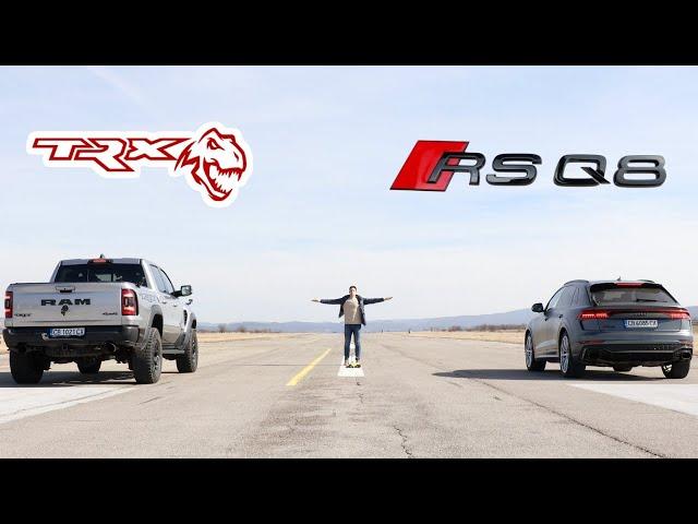 DRAG RACE! Dodge RAM 1500 TRX vs Audi RSQ8