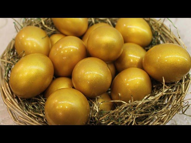 How to make Stylish & Glossy Golden Easter Eggs (ThatGoodFood)