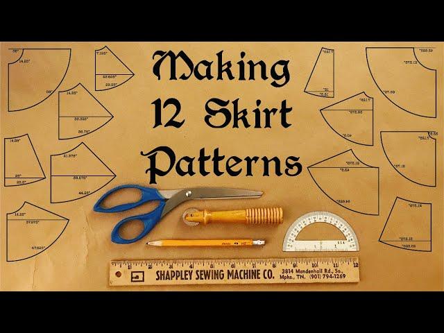 How to pattern ANY kind of flared skirt | How the math works | gathered, a-line, circle skirts, etc.