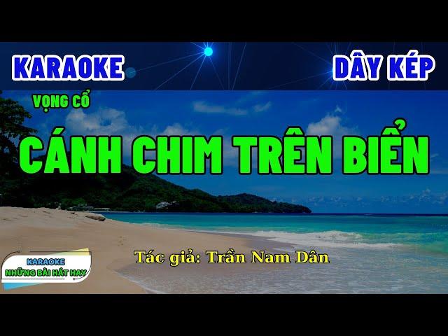 Karaoke CÁNH CHIM TRÊN BIỂN Vọng Cổ | Dây Kép | Karaoke những bài hát hay