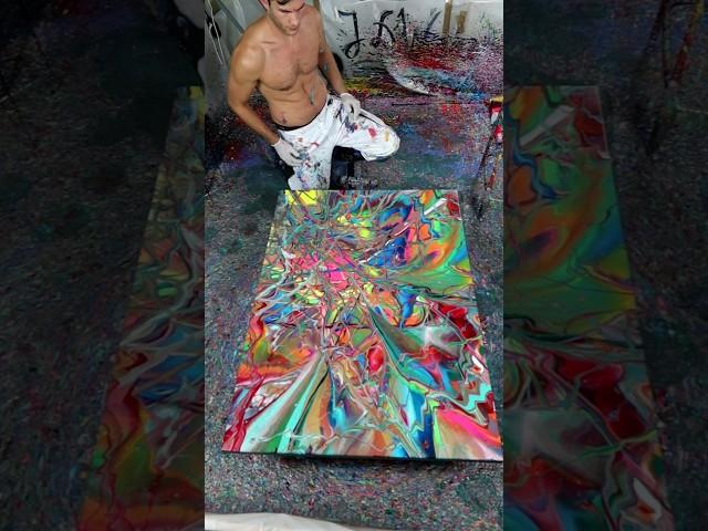 Spinart is awesome #shorts #painting #abstractart #fluidart #pouring #art #spinart