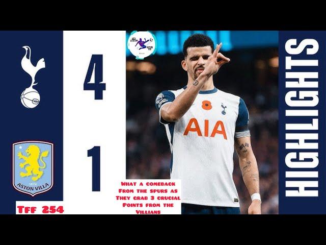 HIGHLIGHTS | Tottenham 4-1 Aston villa | PREMIER LEAGUE | Match week 10