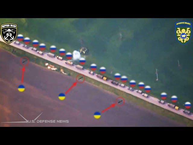 Horrifying Moment! How Ukraine Airstrikes Destroy Russian Military Convoys Inside Russia's Territory