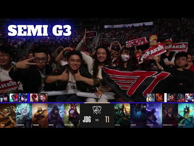 T1 vs JDG - Game 3 | Semi Finals LoL Worlds 2022 | T1 vs JD Gaming - G3 full game