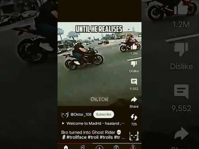 Bro turned into Ghost Rider #trollface #cc #edit #gsxr #automobile