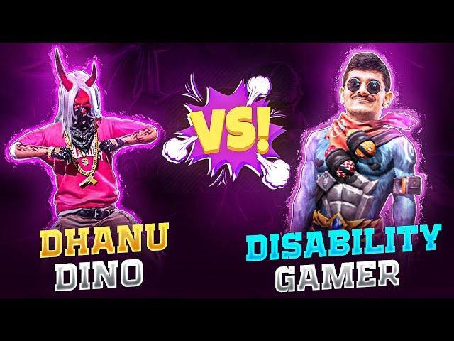 Dhanu Dino Defeated By India’s One Finger Player | Dhanu Dino Vs Disability Gamer - Garena Free Fire