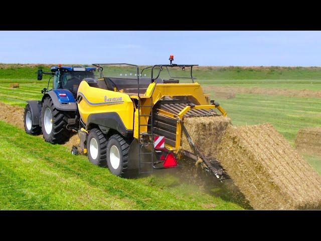 Baling Grass Seed Hay and Straw | New Holland T7.315 + BigBaler 1290 High Density