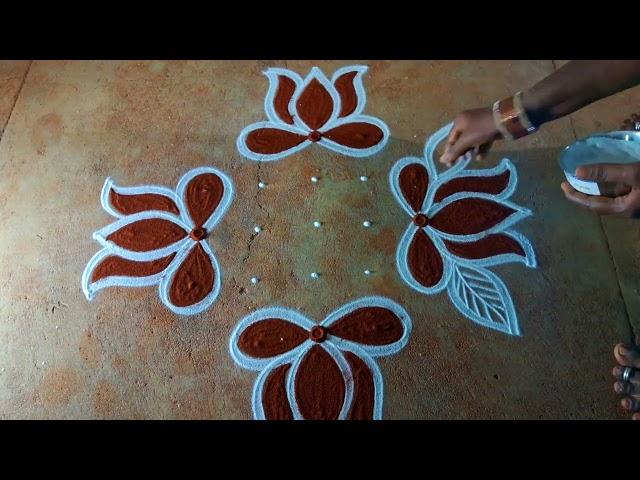 New year 2024special lotus padi kolam5*3*3 margazhi madham kolangal dhanurmasam muggulu