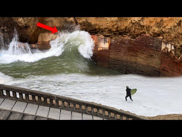 12ft Tidal Swing creates a Massive Wall Wave inside a Private Beach