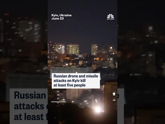 At least five dead, fires sparked after Russian attack on Kyiv, Ukraine says