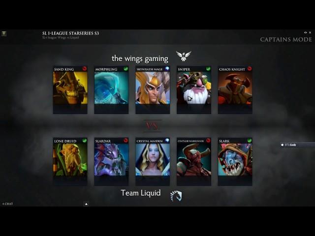 Liquid vs Wings StarLadder i-League StarSeries Season 3 Game 1 | Wings Gaming vs Team Liquid |